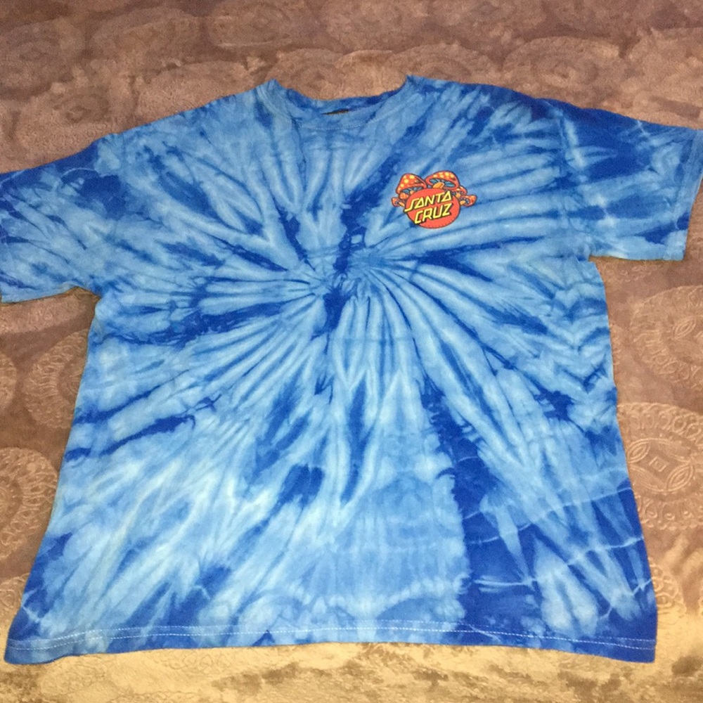 Santa Cruz blue tie dye T-shirt